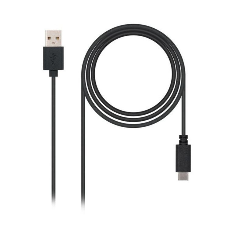 Cable USB A a USB C NANOCABLE 10.01.210 Negro