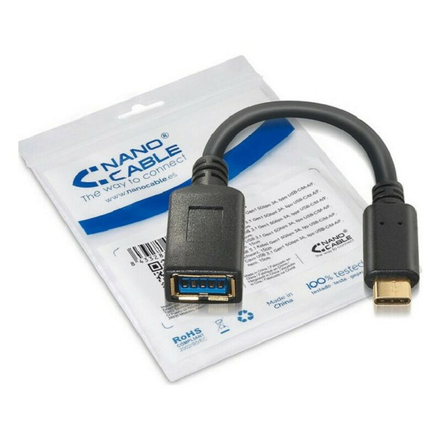 USB 3.1-Kabel NANOCABLE 10.01.4201 Schwarz