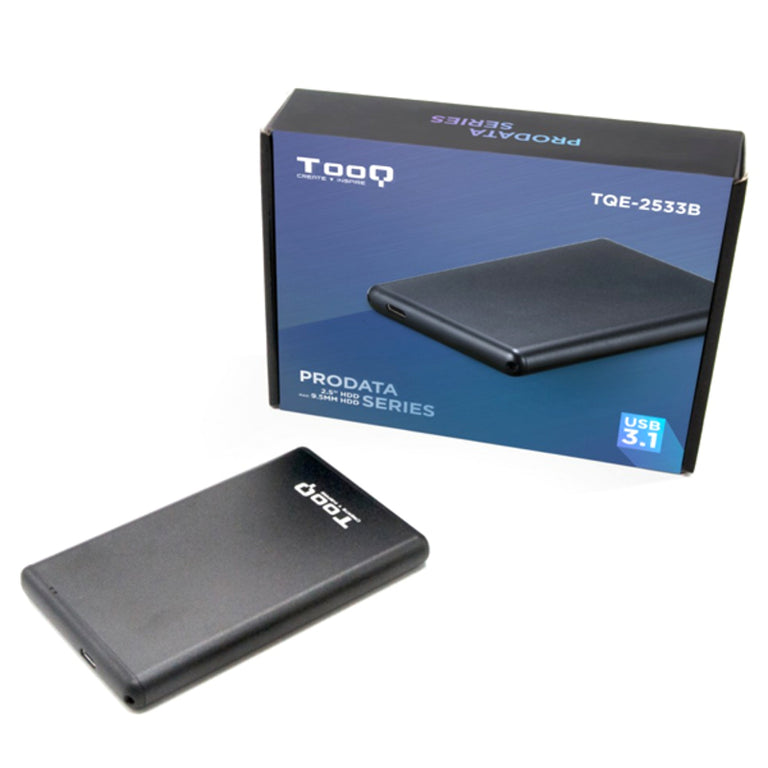 Carcasa para Disco Duro TooQ TQE-2533B USB 3.1 Negro