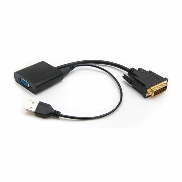 Adaptador DVI a VGA NANOCABLE 10.16.2008-BK Negro