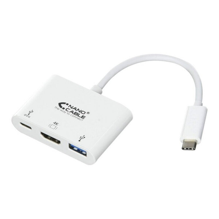 USB-C-zu-HDMI-Adapter NANOCABLE 10.16.4302 Full HD (15 cm) Weiß