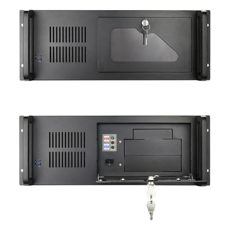 ATX-Gehäuse TooQ RACK-406N-USB3 19" 4U Schwarz