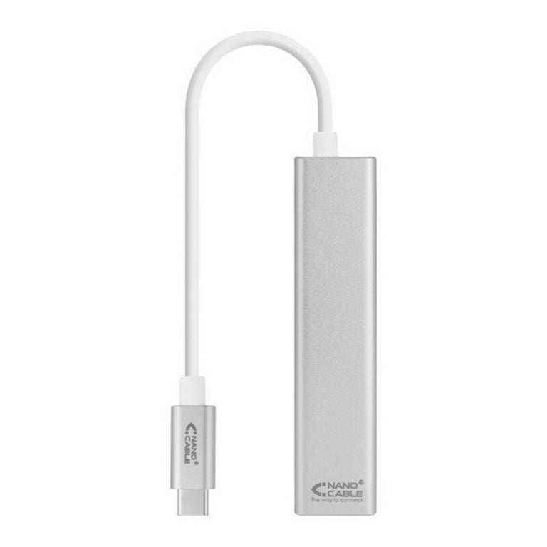 USB 3.0-zu-Gigabit-Ethernet-Konverter NANOCABLE 10.03.0404 Silber