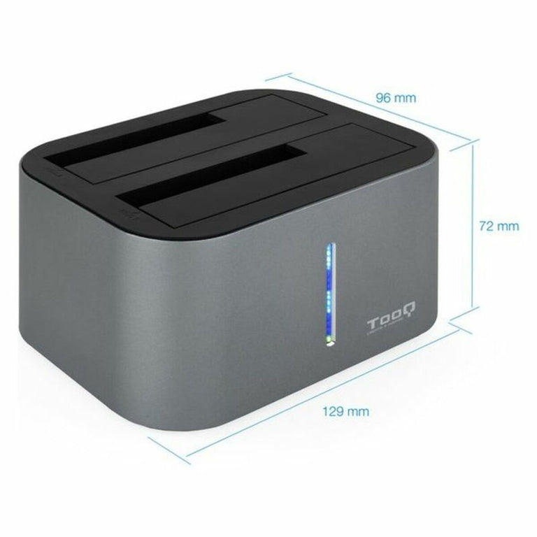 Dock Station Dual TooQ TQDS-805G 2.5"-3.5" HDD/SSD SATA USB 3.0 Gris