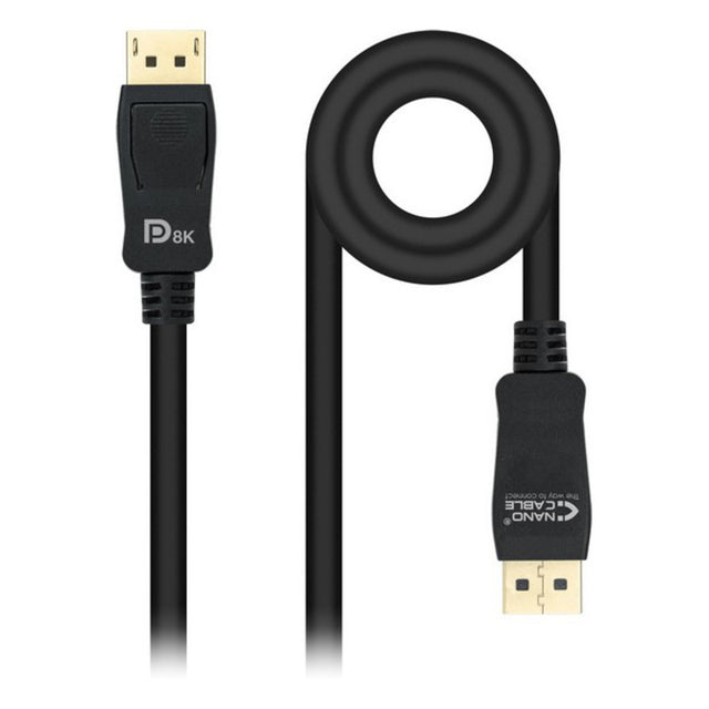 Cable DisplayPort NANOCABLE HDR 8K Ultra HD Negro