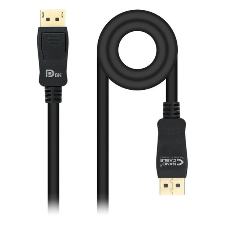 DisplayPort-Kabel NANOCABLE HDR 8K Ultra HD Schwarz