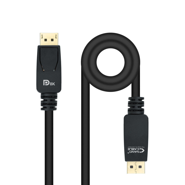 DisplayPort-Kabel NANOCABLE HDR 8K Ultra HD Schwarz