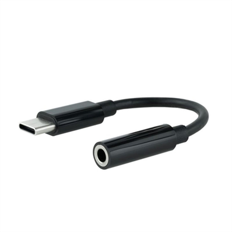 USB-C-auf-3,5-mm-Klinkenadapter NANOCABLE 10.24.1205 Schwarz