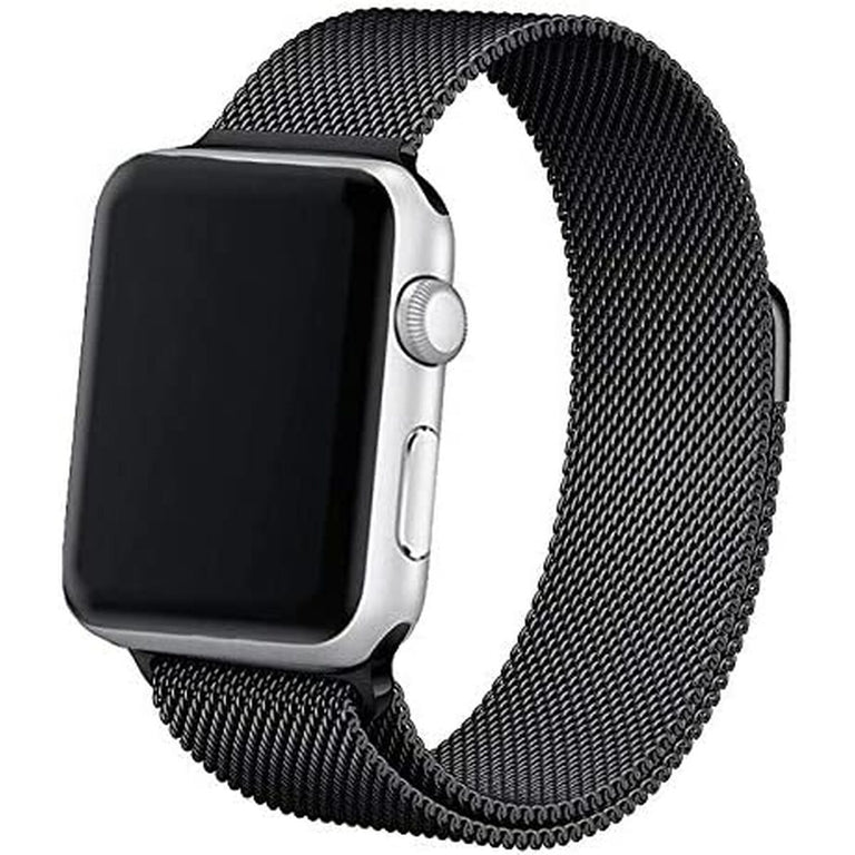 Cooles Uhrenarmband Apple Watch Series 1/2/3/4/5/6/7/SE (42-44 mm) Schwarz