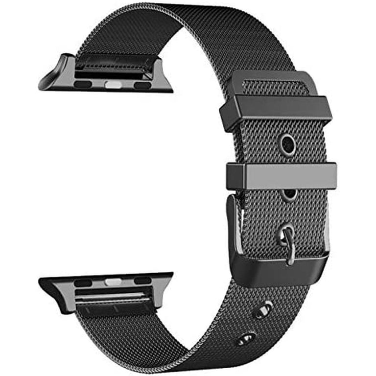 Cooles Uhrenarmband Apple Watch Series 1/2/3/4/5/6/7/SE (42-44 mm) Schwarz