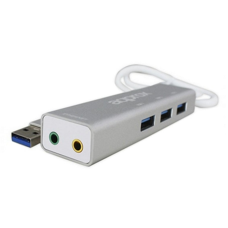 Externe Soundkarte ca.! APPUSB51HUB USB 3.0 3,5 mm Grau