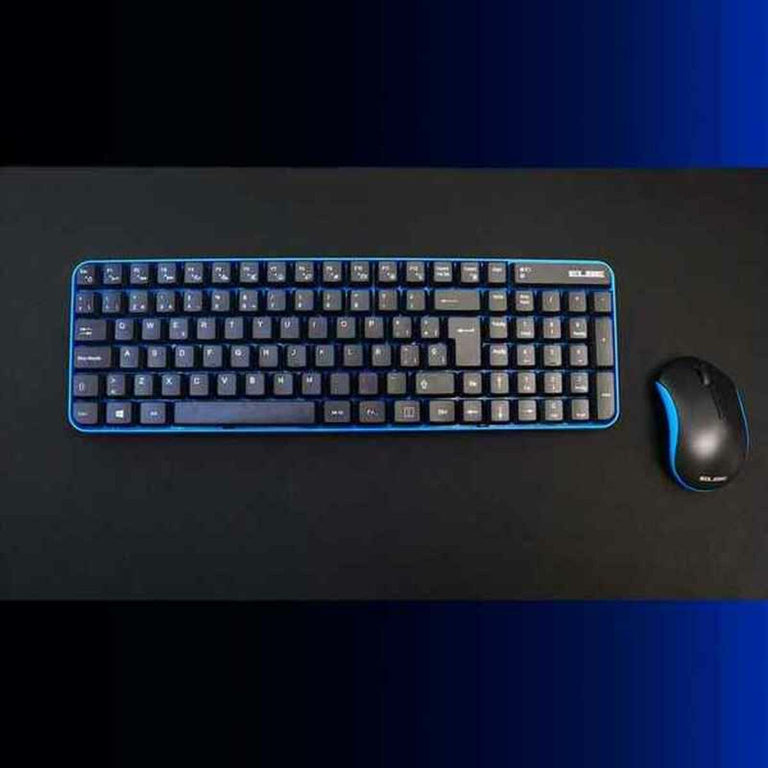 Teclado y Ratón Inalámbrico ELBE PTR-101 Negro