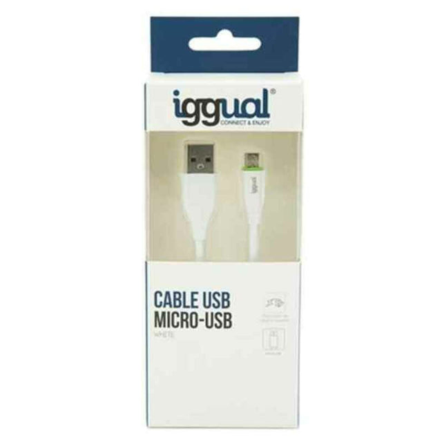 USB-zu-Micro-USB-Kabel iggual IGG316931 1 m Weiß