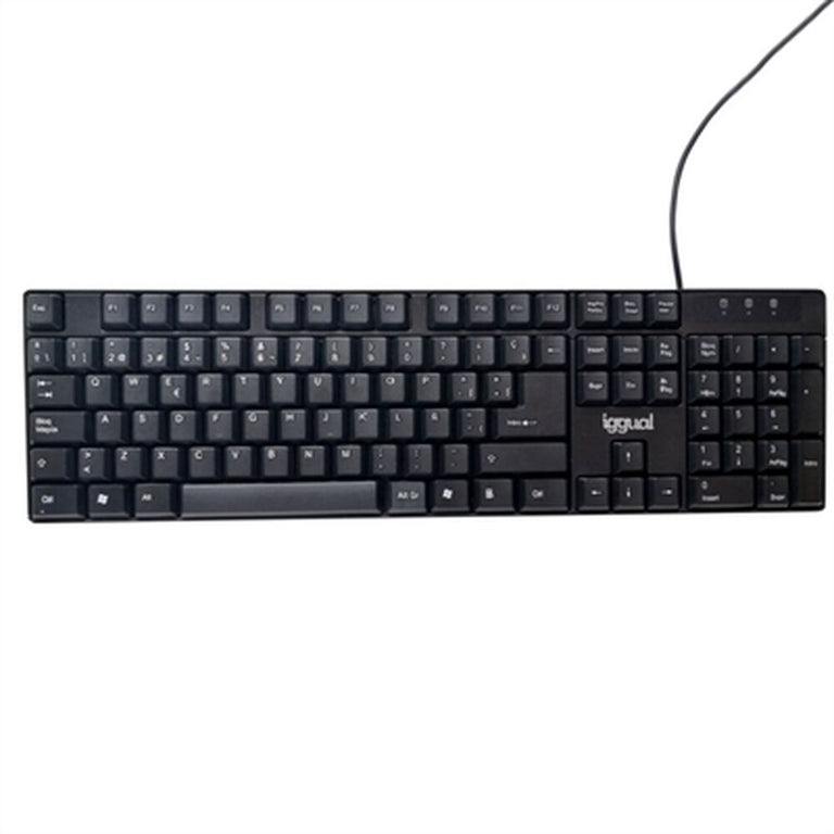 Iggual-Tastatur CK-FRAMELESS-105T Schwarz