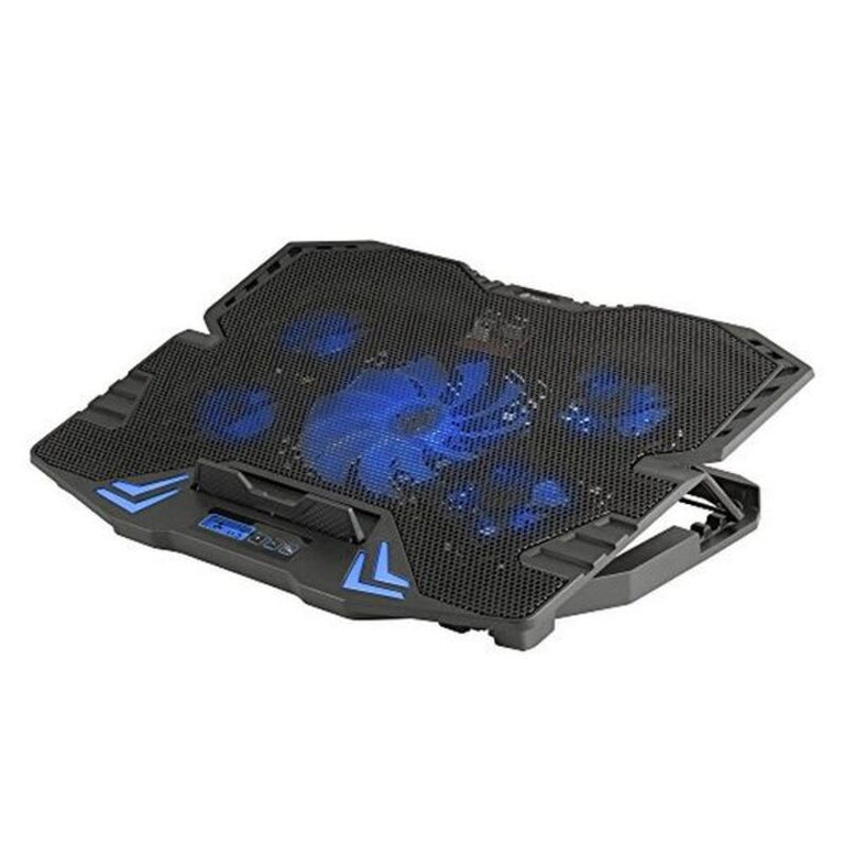 <transcy>Support pour Ordinateur Portable avec Ventilateur NGS GCX-400 GCX-400 17" LED Noir Bleu</transcy>