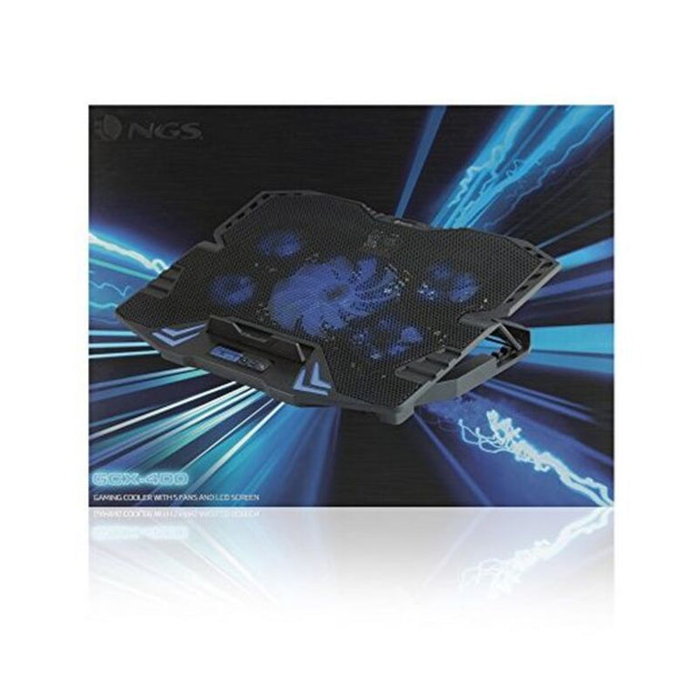 <transcy>Support pour Ordinateur Portable avec Ventilateur NGS GCX-400 GCX-400 17" LED Noir Bleu</transcy>