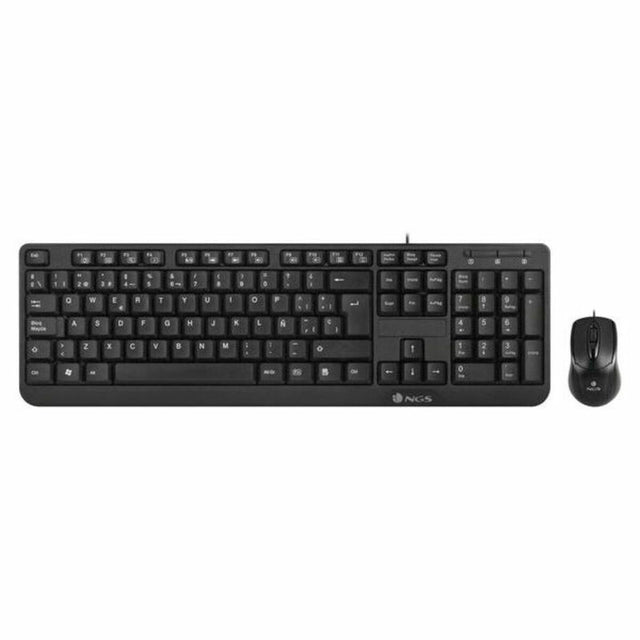 NGS Tastatur und Maus NGS-KEYBOARD-0271 (2 Stück) Schwarz