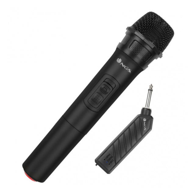 NGS Singer Air Karaoke-Mikrofon, 261,8 MHz, 400 mAh, Schwarz