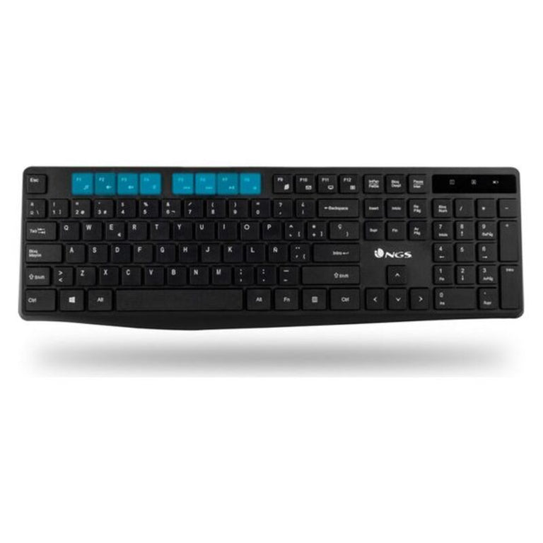 Teclado y Ratón Inalámbrico NGS Allure Kit 1200 dpi 2.4 GHz Negro