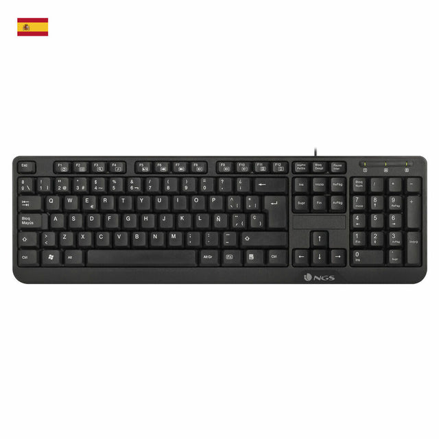 NGS-Tastatur NGS-KEYBOARD-0344 Schwarz