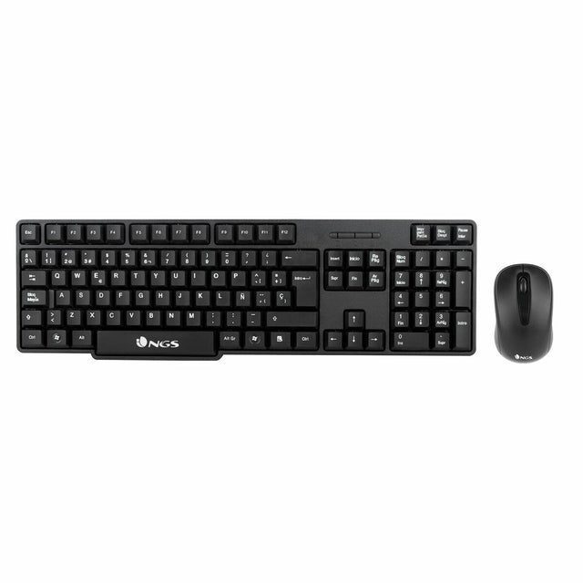 NGS Kabellose Tastatur und Maus NGS-KEYBOARD-0358 Schwarz