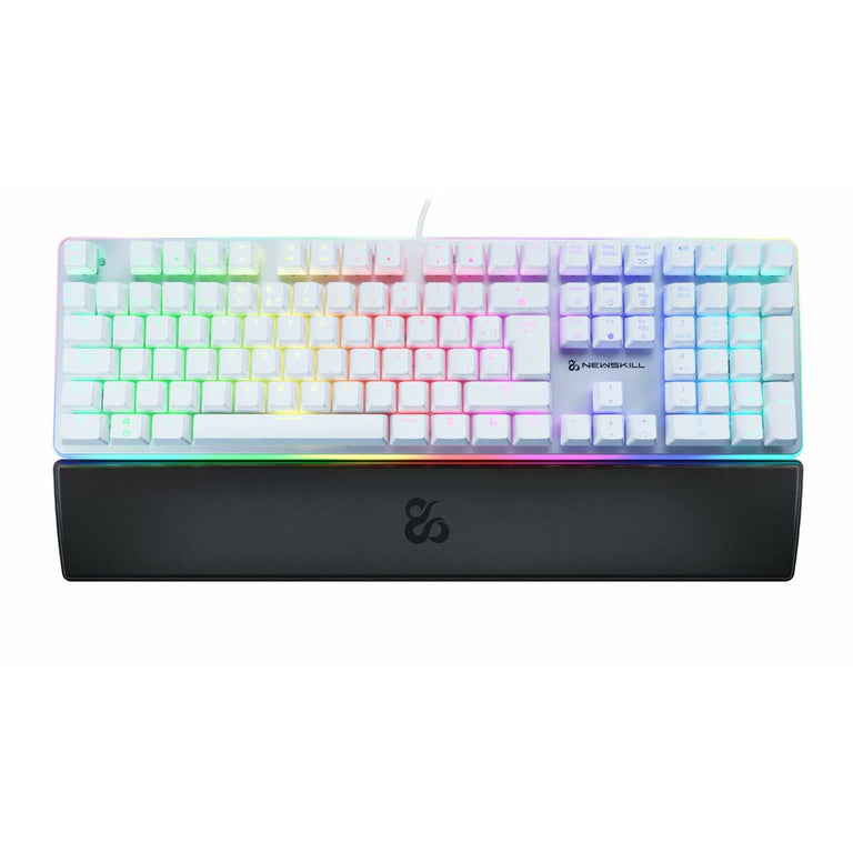 Teclado Gaming Newskill Suiko Ivory Qwerty Español Blanco LED RGB