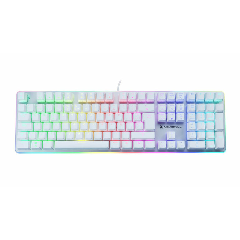 Teclado Gaming Newskill Suiko Ivory Qwerty Español Blanco LED RGB