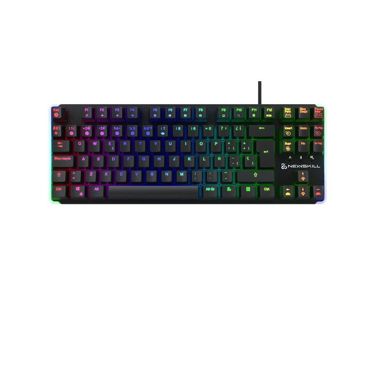 Gaming-Tastatur Newskill Gungnyr TKL Pro Qwerty Spanisch Schwarz LED RGB