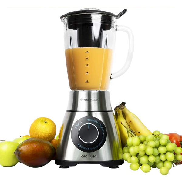 Batidora de Vaso Cecotec Power Black Titanium 1300 PerfectMix 1,8 L 1300W Acero inoxidable