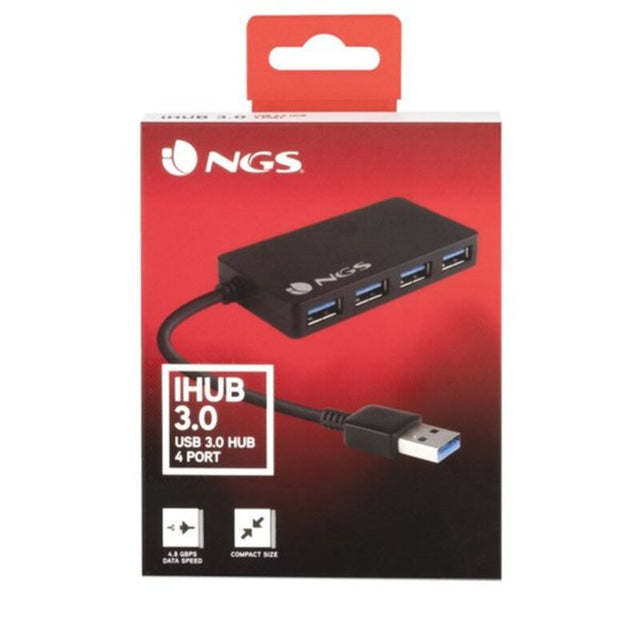 NGS IHUB3.0 USB-Hub 480 Mbit/s Schwarz