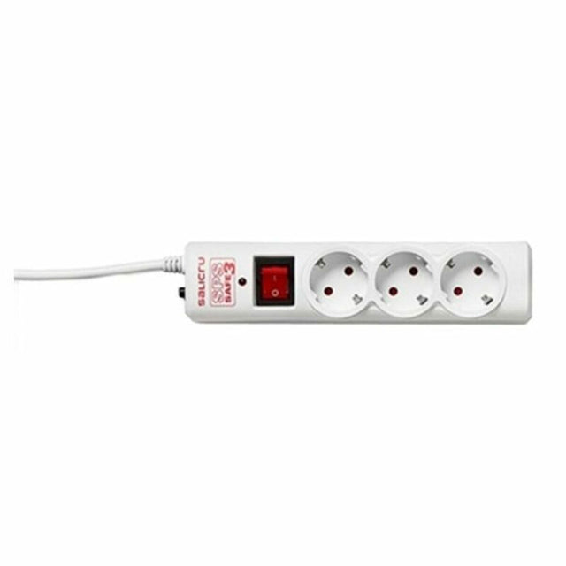 Steckdosenleiste 3 Schuko-Stecker mit Salicru SPS SAFE 3 Schalter