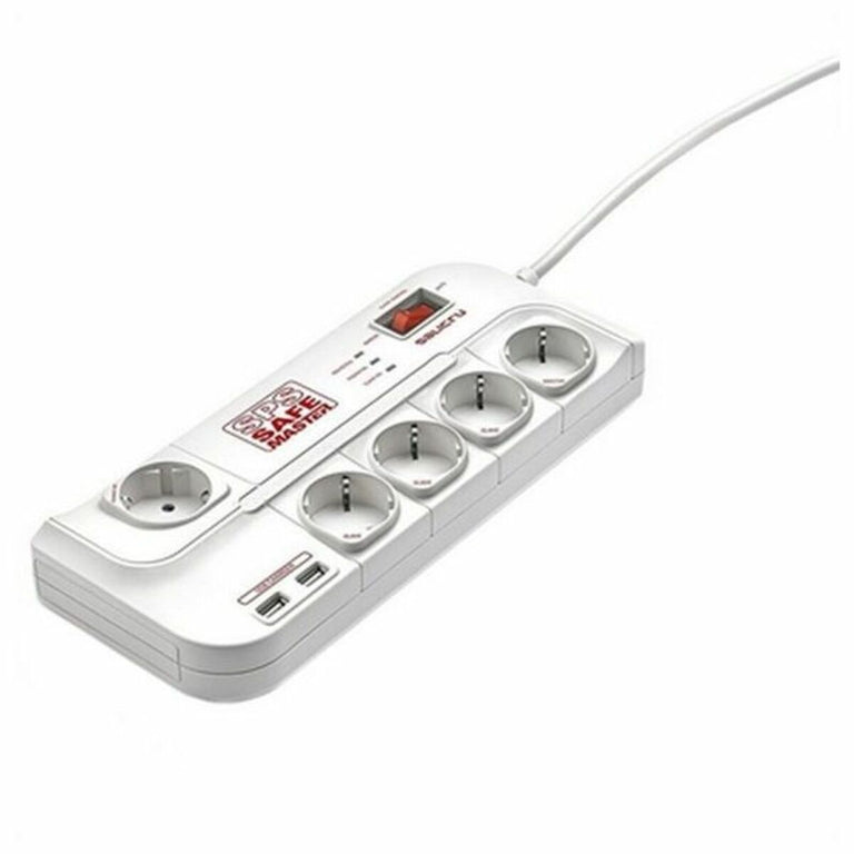 Regleta Enchufes 5 Tomas con Interruptor Salicru SPS USB (1,8 m)