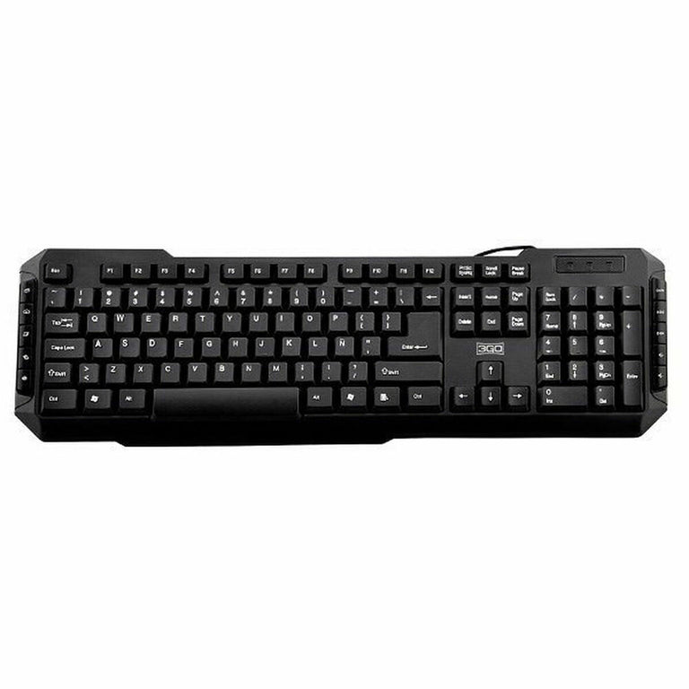 Teclado 3GO KBDRILEPS2-22 Qwerty Español Negro