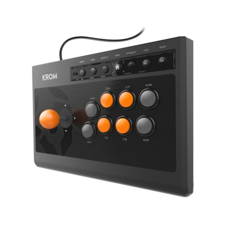 Gamepad Krom Kumite Negro Naranja