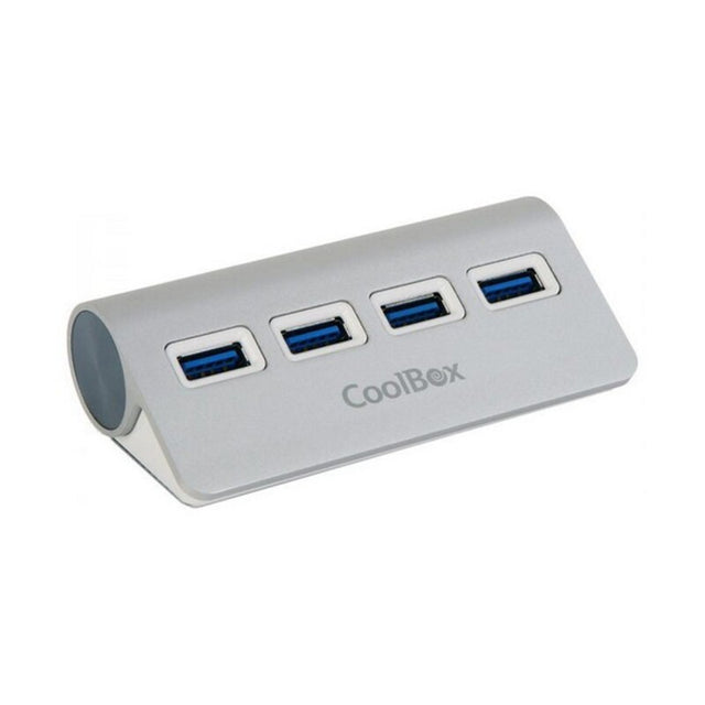 USB-Hub CoolBox COO-HU4ALU3 Aluminium (4 Ports)