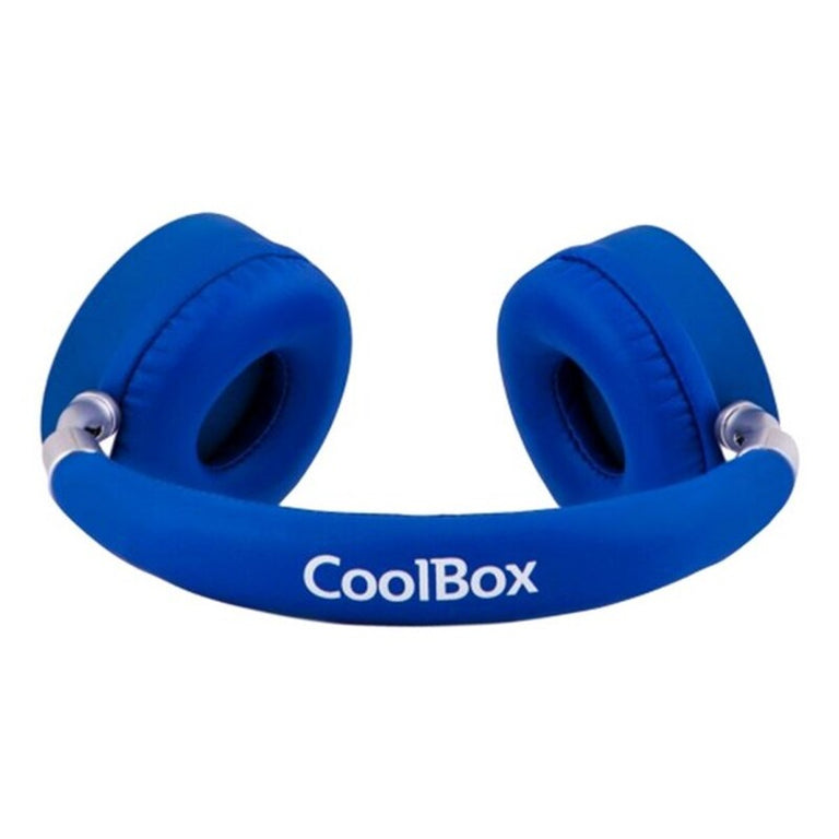 Auriculares de Diadema Plegables con Bluetooth CoolBox COO-AUB-12BL 300 mAh Azul Azul / Blanco