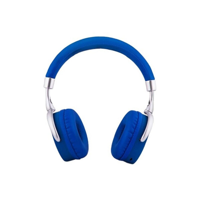 CoolBox COO-AUB-12BL 300 mAh faltbares Bluetooth-Headset, Blau, Blau/Weiß