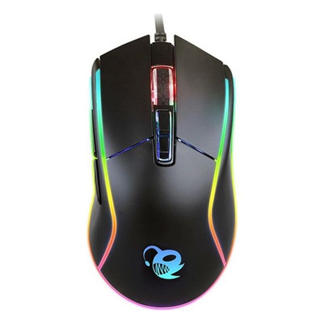 Gaming-Maus mit LED CoolBox DG-MOU019-RGB RGB 6400 dpi 30 ips Schwarz