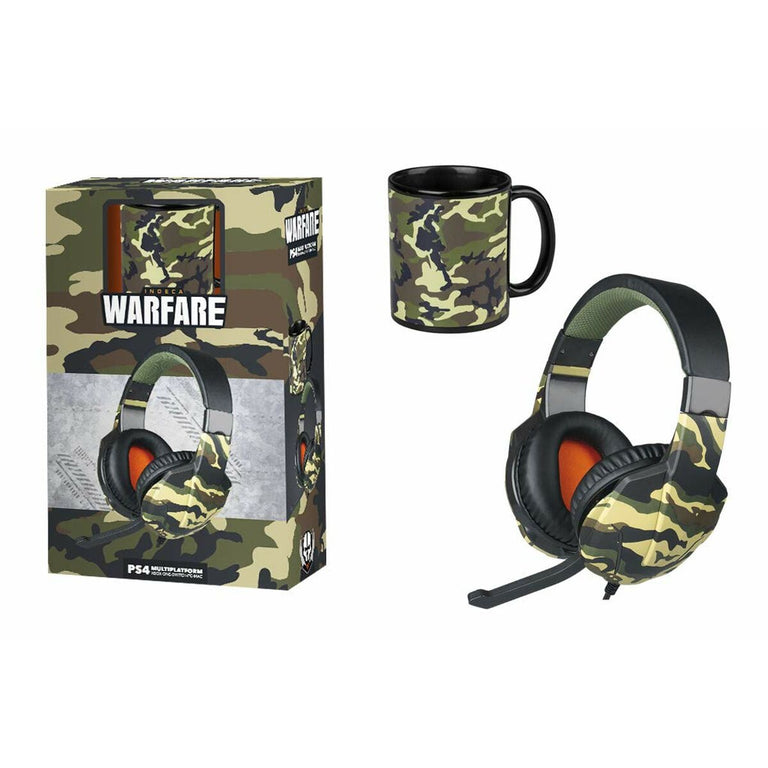 Auriculares con Micrófono Gaming Indeca 270725 Camuflaje