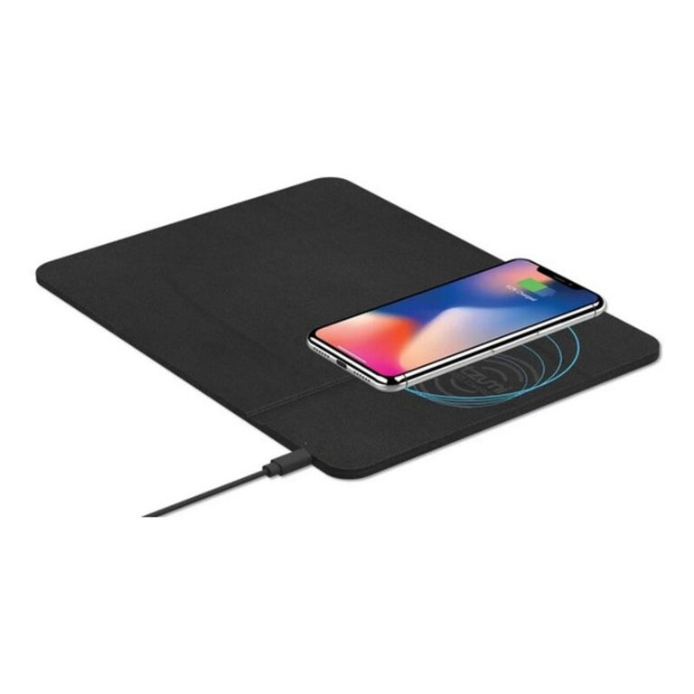 Mousepad mit kabellosem Ladegerät Subblim Mousepad Wireless Charger PU Schwarz 10W 10W Neg