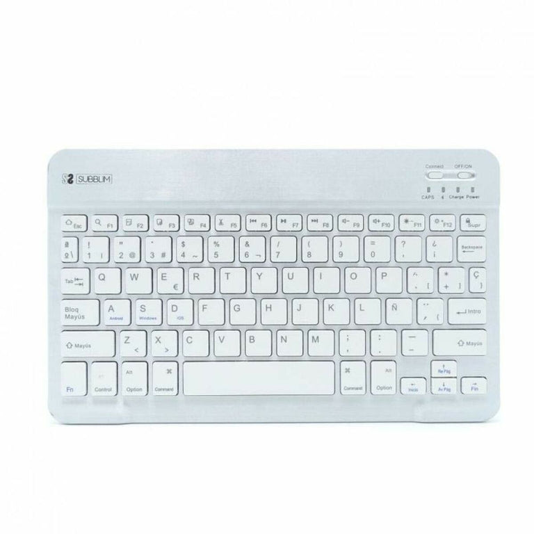 Subblim Bluetooth-Tastatur SUB-KBT-SM0001 Qwerty Spanisch Silber