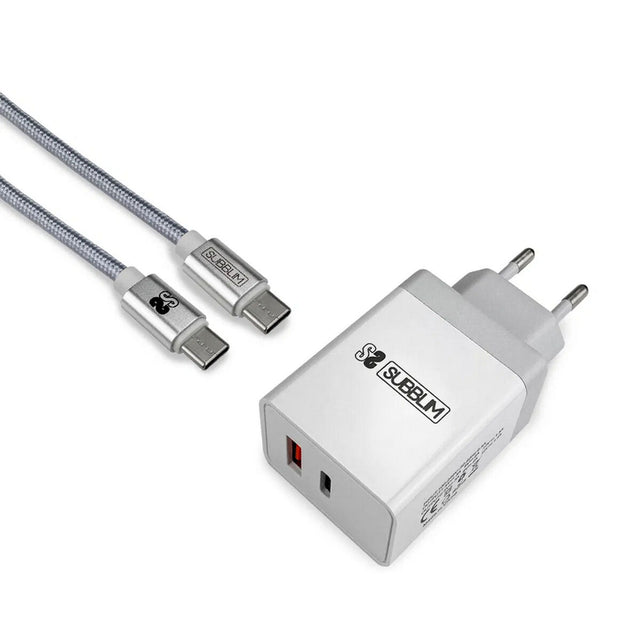 Ladegerät + USB-A-auf-USB-C-Kabel Subblim