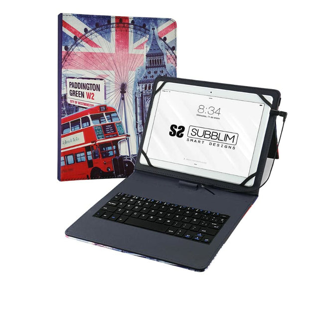 Tablet-Hülle und Tastatur Subblim England Qwerty Spanisch