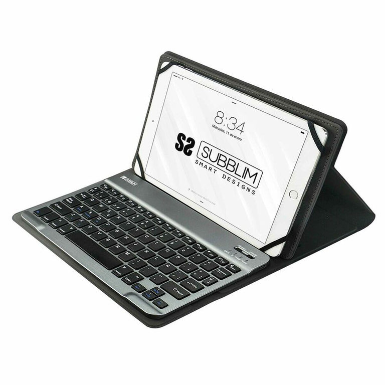 Subblim KEYTAB PRO 10,1" Bluetooth-Tastatur und Tablet-Hülle Grau