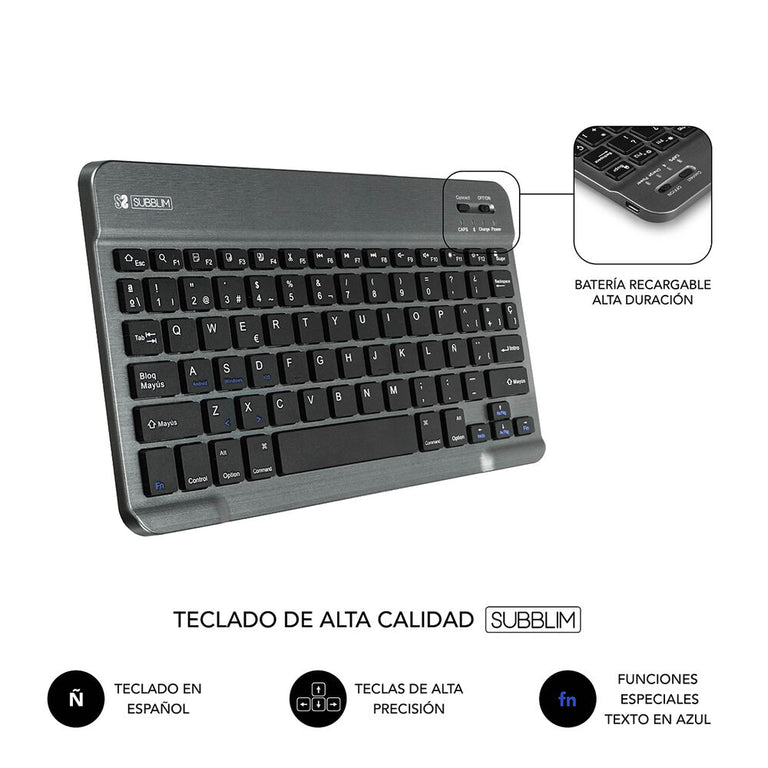 Subblim Tastatur- und Tablet-Hülle KEYTAB PRO 10,1" Bluetooth-Tastatur Lila