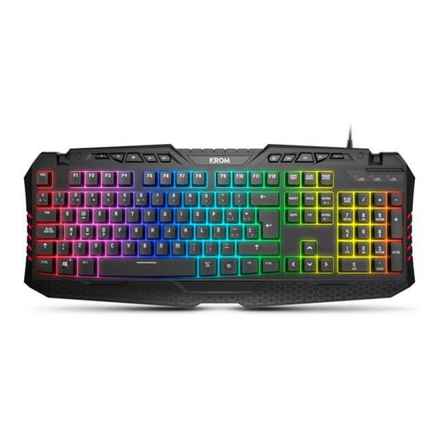 Teclado Gaming Krom NXKROMKYRA RGB USB Negro