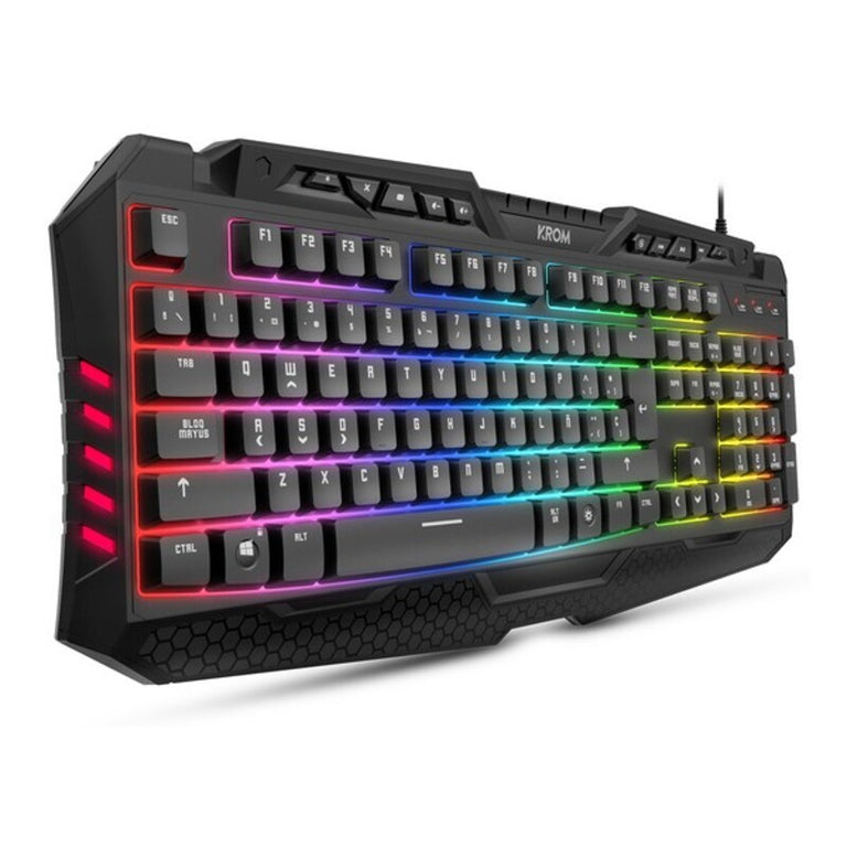 Teclado Gaming Krom NXKROMKYRA RGB USB Negro