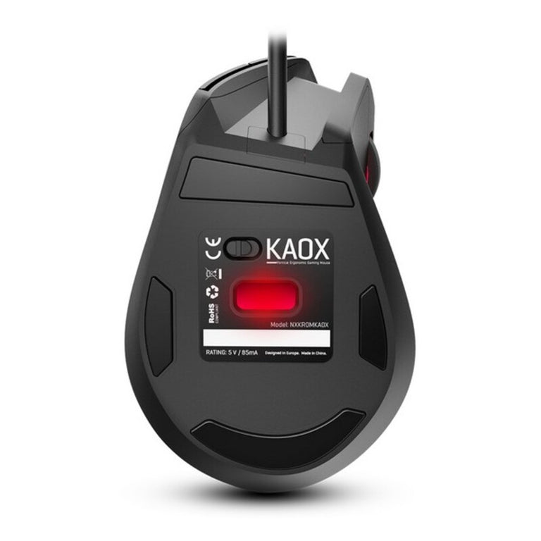 <transcy>Souris de jeu Krom Kaox 6400 dpi RGB noire avec LED</transcy>