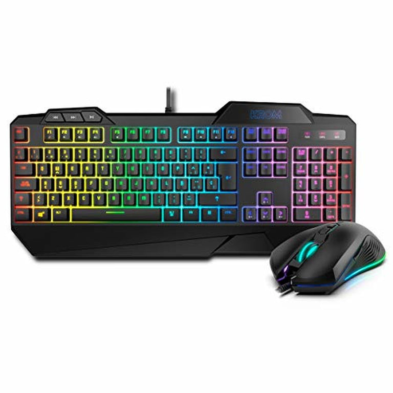 Teclado y Ratón Gaming Krom KRUSHER RGB