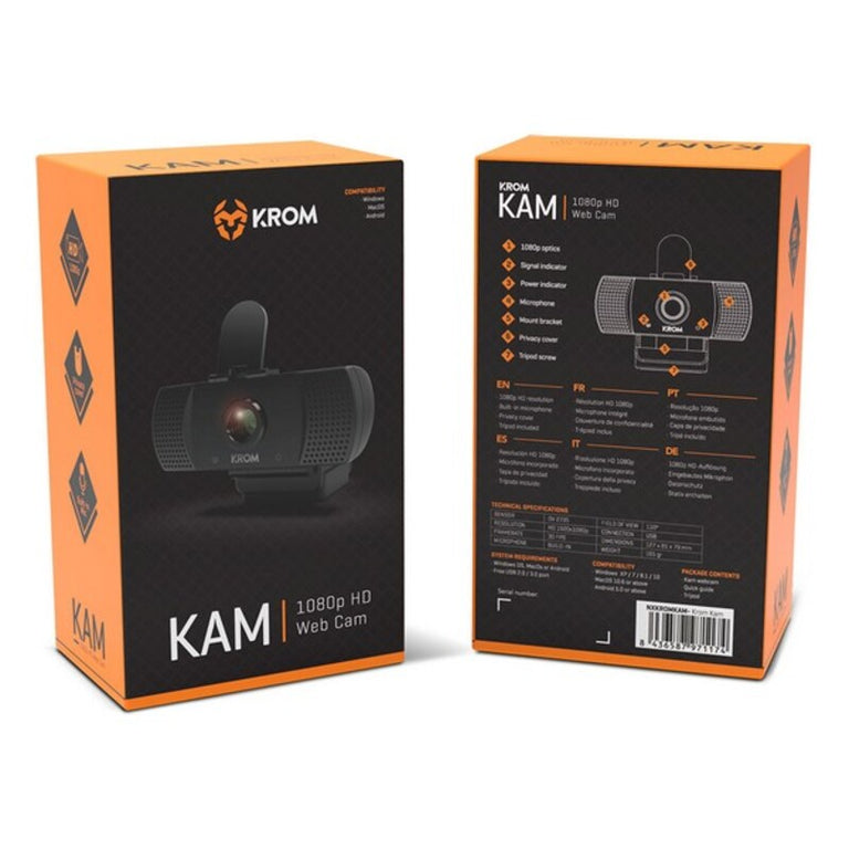 <transcy>Webcam Gaming Krom NXKROMKAM Full HD 30 FPS</transcy>